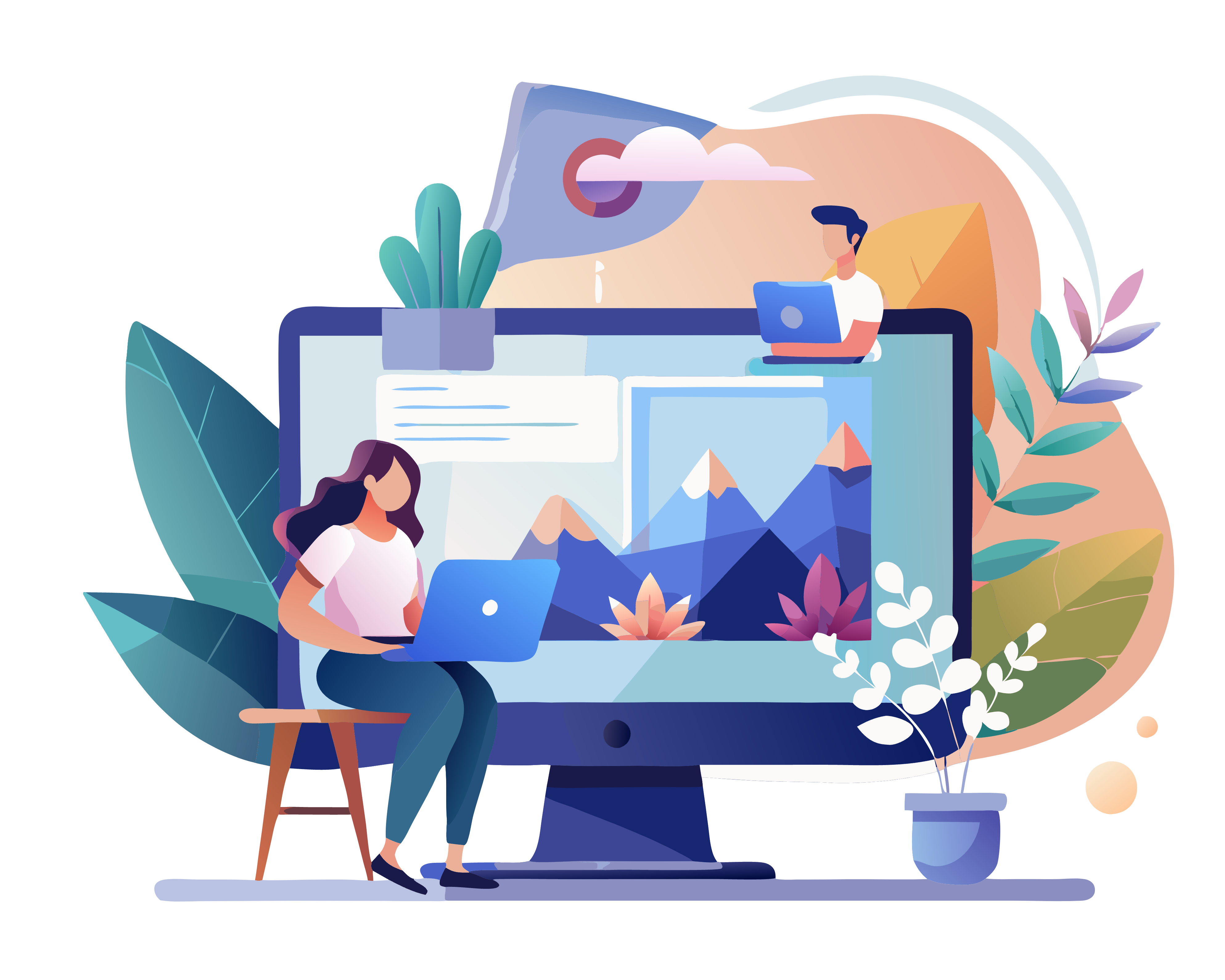 Creative online platform graphic